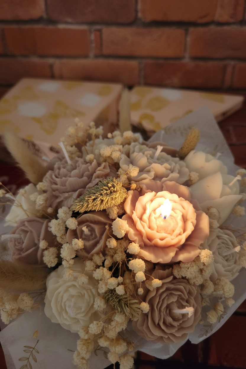 Kerzenstrauß Größe S – Detail