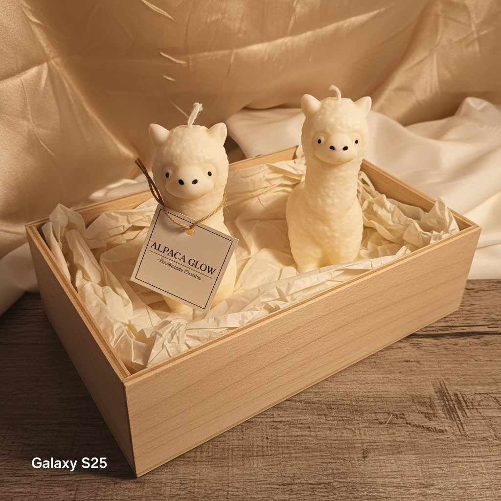 Alpaka Kerze – Geschenkbox