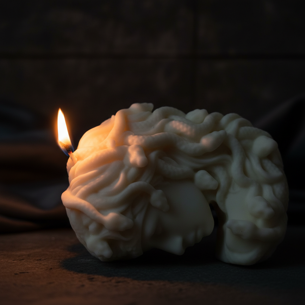 Medusa Kerze mit Flamme
