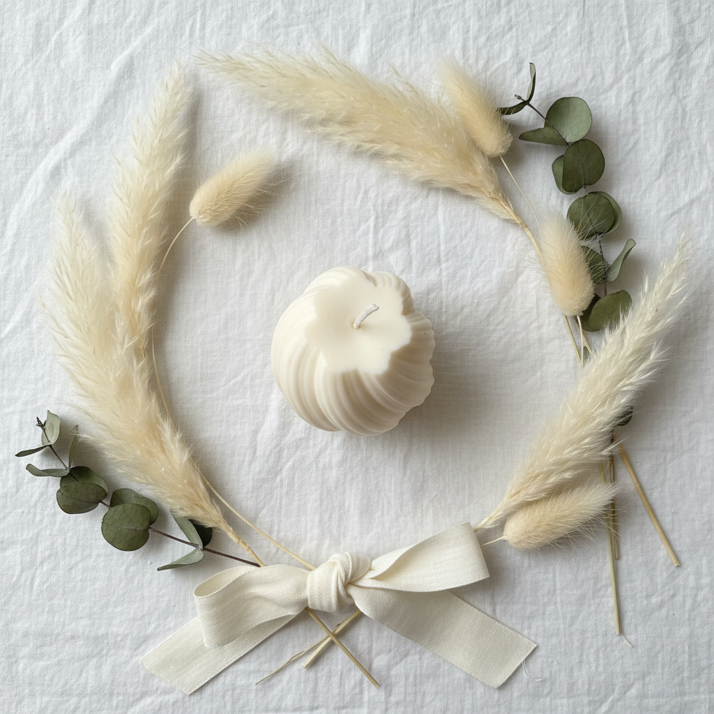 Riffelkerze Flat-Lay