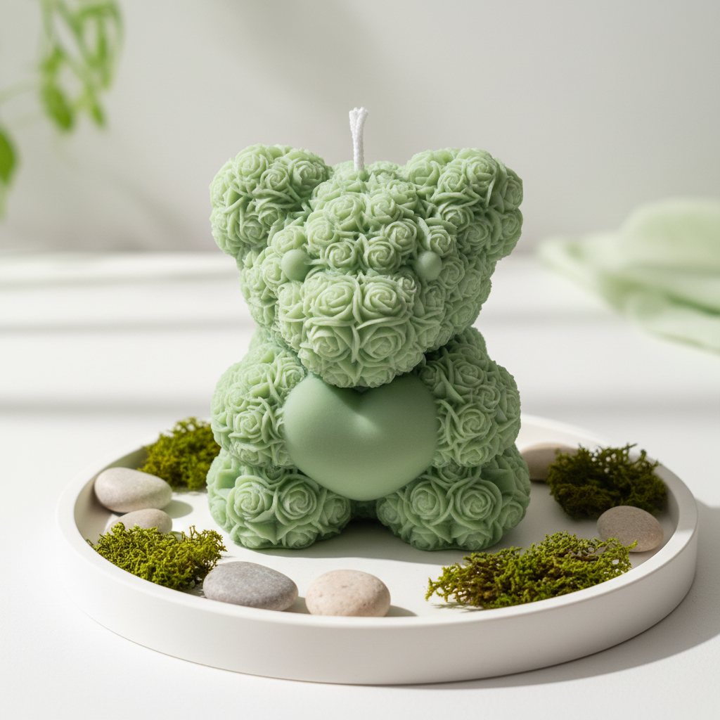 Rosen-Teddy Grün